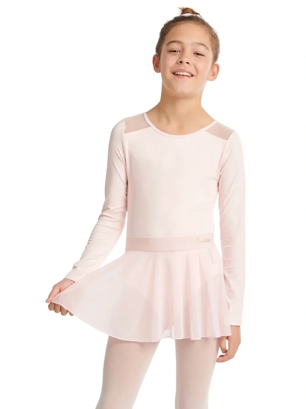 Justice Long Sleeve Gymnastics And Dance Leotard For Girls With Mesh Inserts